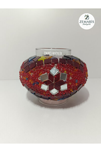 ZEM ARİS HEDİYELİK El Yapımı Otantik Mozaik Avize Aplik Lambader Cam 12 Cm