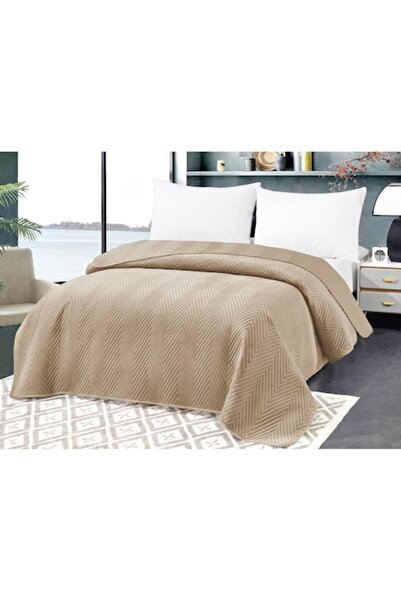OEM Marieta Decorative Bedspread by Łóżkoholicy, 200x220 cm, Embossed Herringbone, Velvet