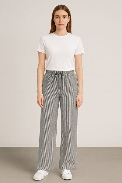 Freshness 9999 بيجامة نسائية مخططة مرنة مناسبة للارتداء على متن السفن