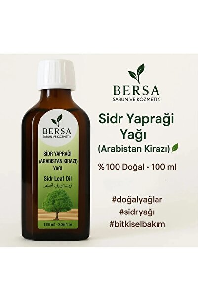 Bersa Sabun ve Kozmetik Doğal Sidr Yaprağı Yağı 100 ml | Arabistan Kirazı Bit...
