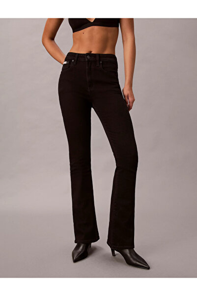 Calvin Klein Women's Denim Wide Cut High Waist Straight Model Black Jeans Lv047B942G-Jw4