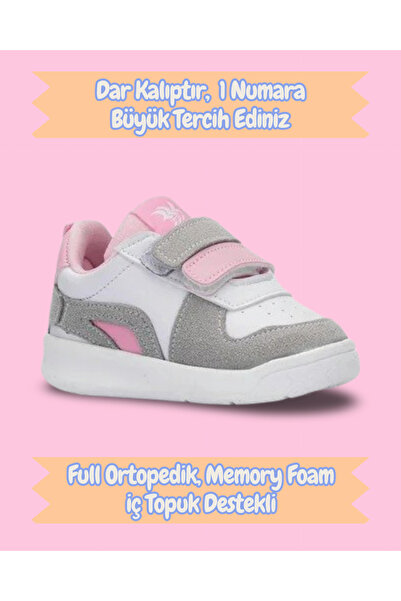 elma bebe Tălpi ortopedice din spumă cu memorie Full Ortopedik Firstadım Pantofi sport pentru copii pentru fetiță
