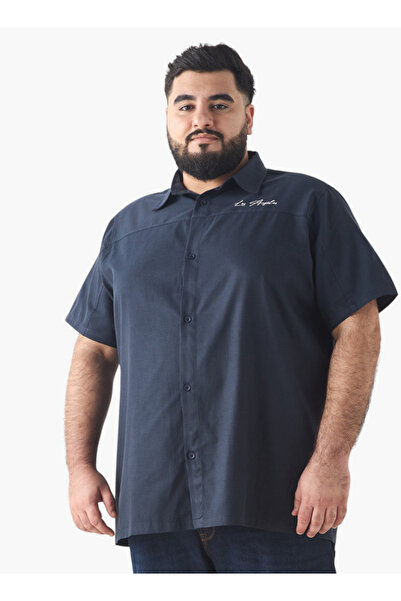 FAV Plus Size Embroidered Collared Shirt