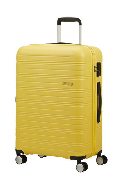 American Tourister HIGH TURN-903 Large Suitcase Yellow Matte -77/28 cm, 4 H-Spin Wheels