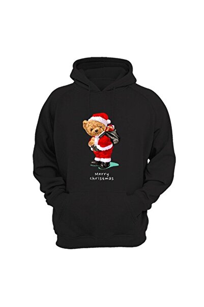 Hunors Sportswear & Company تي شيرت تيدي بير مطبوع لعيد الميلاد سانتا كلوز مي...