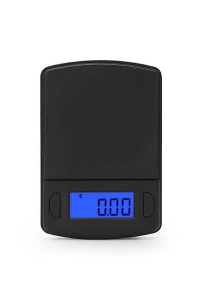 IdealTI Cântar mini de buzunar - digital 0,1g–500g, plastic, negru