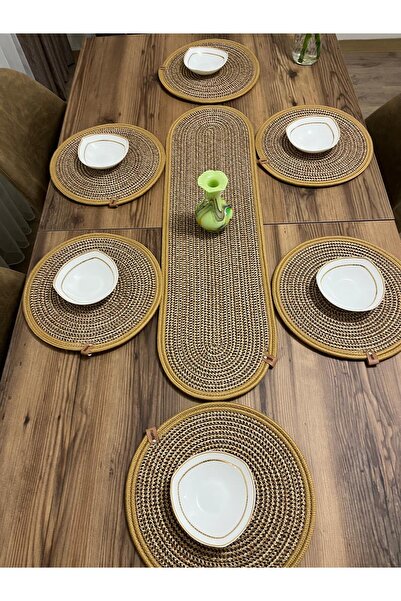 naylişhome 6 supla 1 runner din iuta, răchită americană, pentru servire, cado...