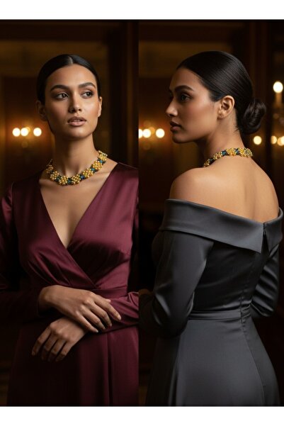 SSO Kleopatra İncisi Gerdanlık Renkli Boncuklu Kolye