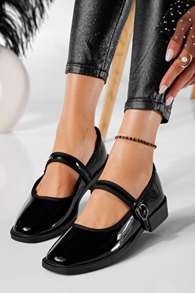 Zaira Balerini dama negri din piele ecologica lacuita Jain #20935 - 40