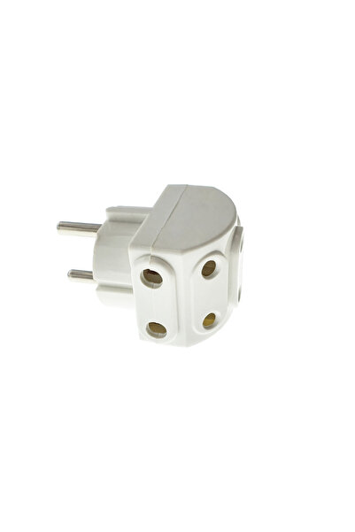 flores 5-pin plug, FE-40087, without grounding, 6A 220V, white