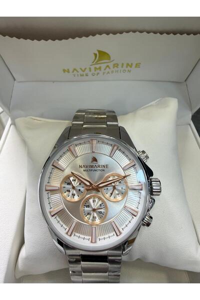 Navimarine Steel Case Cord Men's Wristwatch