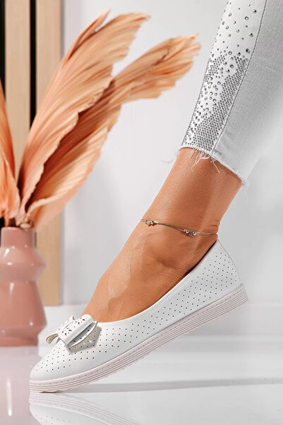 Zaira Balerini dama albi din piele ecologica Debora #21787 - 40