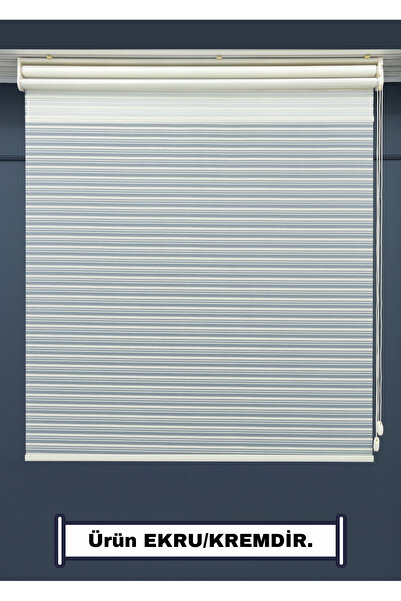 ESDEH Çift Mekanizmalı TÜL+STOR Güneşlik Perde - Çiftli Sistem - 2 Perde TEK ...