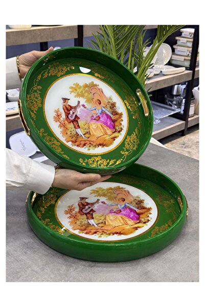 Doğudeko صينية مغربية فاخرة مكونة من قطعتين مع الجزء الداخلي من الزجاج