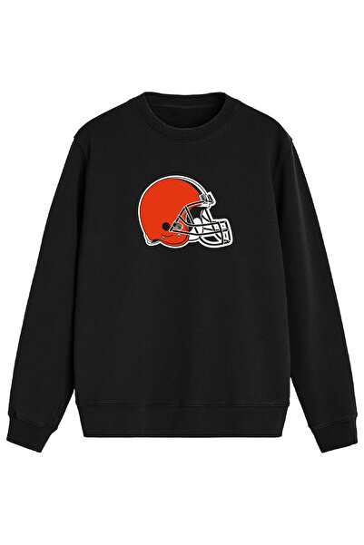 BA Sportswear سترة رياضية سوداء عادية لفريق كليفلاند لكرة القدم الأمريكية