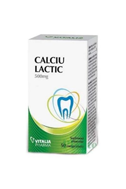 Viva Pharma Lactat de calciu 500 mg x 50 comprimate, Vitalia Pharma