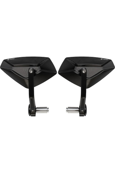 FENRIR Oglinzi retrovizoare pentru motocicletă FENRIR, aluminiu anodizat, prize albe, set (1 pereche)