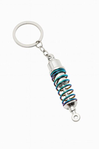 ÇOKLUÇARŞI Shock Absorber Spring Keychain Metal Auto Modified Suspension Acce...