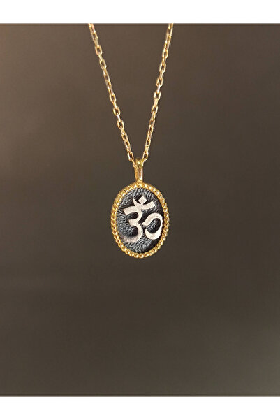 TREND Gümüş Ohm Sembolü Kolye, Yoga om kolye, Hediye Kadın Kolyesi