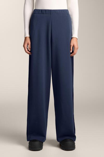 Oysho Cocoon trousers with side pleat and brushed modal