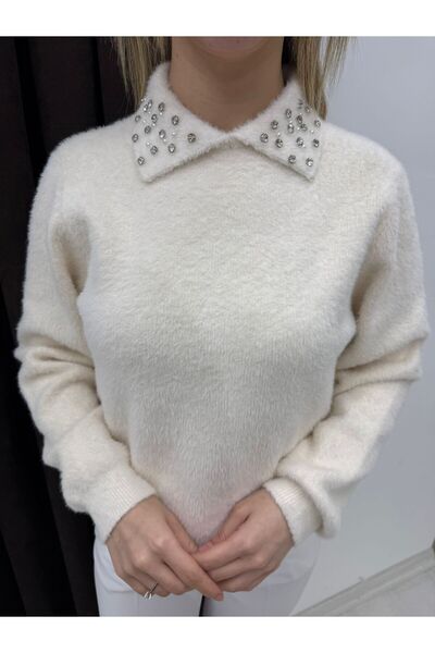 Markanyon Kadın Bebe Yaka Peluş Kazak