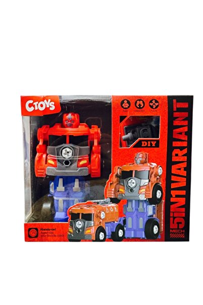 TOYSTURKA Söküp Takılabilen Robota Dönüşen İtfaiye İş Makinesi Sök-Tak Robot ...