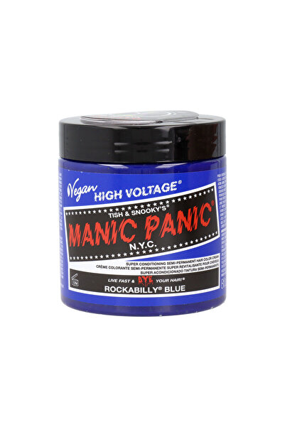 Manic Panic Semi-Permanent Hair Dye, Manic Panic, Rockabilly Blue, 237 ml