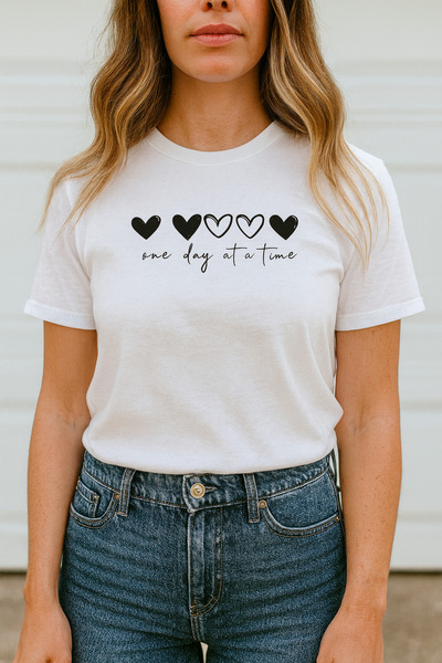 shi dumanlar giyim Oversize Bay/ Siyah/Beyaz 5 Kalpler Baskılı T-shirt tshirt