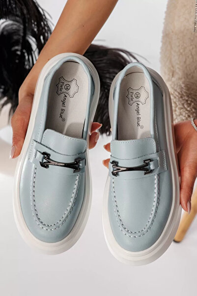 Zaira Pantofi casual dama albastri din piele naturala Mai #20870 - 41