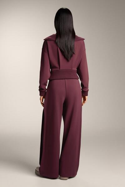 Oysho Cocoon trousers with side pleat and brushed modal