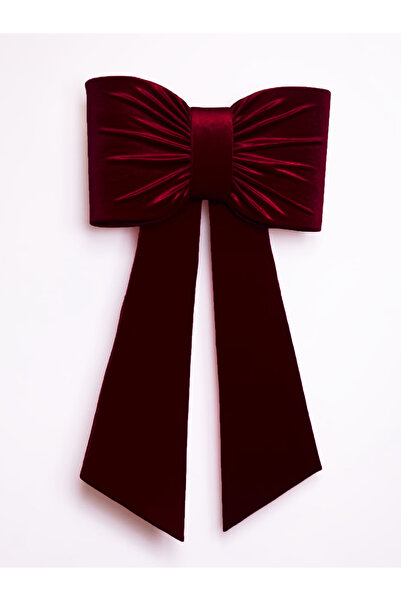Insolito Custom Christmas bow made of burgundy ribbon, 50x25 cm, with 0.7 m r...
