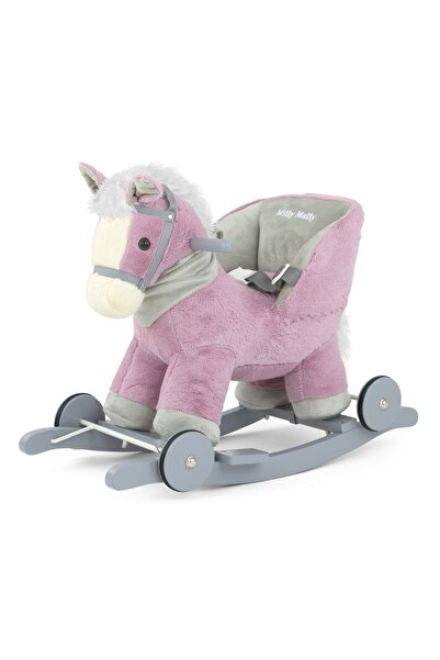 Milly Mally Polly plush rocking chair with backrest for children, horse model, foldable wheels, 12-36 months, Purple
