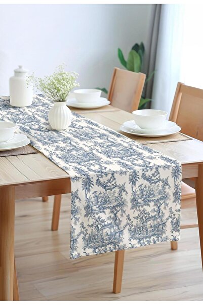 Markaev مفرش طاولة قطني بانوراما أنيق 0053 – 50x150 سم