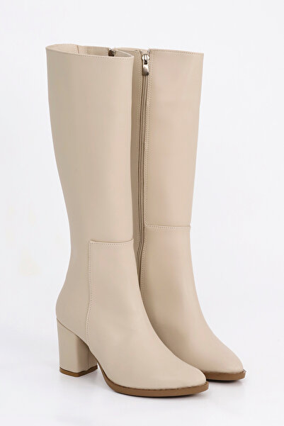 Mamito Ayakkabı Slc 103 Zippered Below-The-Knee Boots
