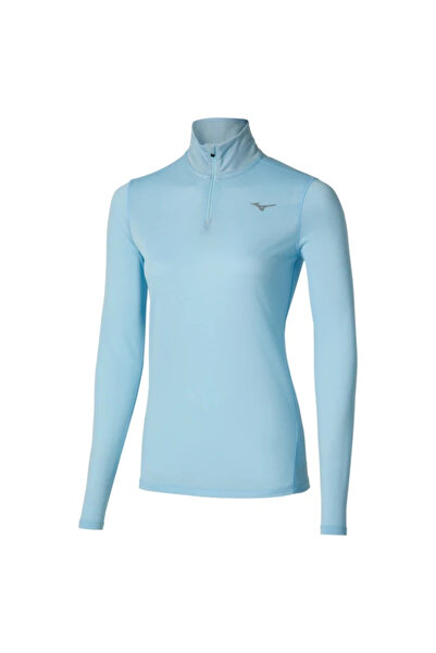 MIZUNO Core Impulse Women's Half Zip Long Sleeve T-Shirt Blue