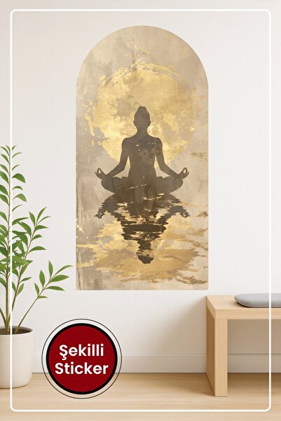 KOSS Dijital Oval Şekilli Meditasyon Figürü Premium Aura ve Yansımalı Su Tema...