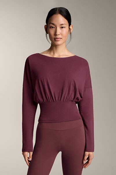 Oysho Pamuklu karışım dar kesim t-shirt