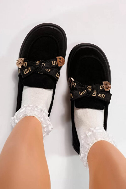 Zaira Pantofi casual dama negri din piele ecologica intoarsa Harper #21620 - 40