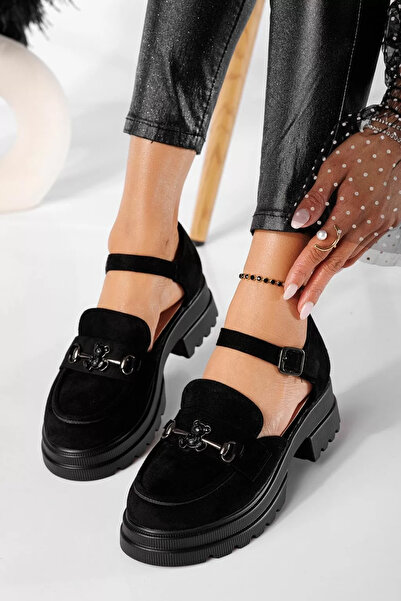 Zaira Pantofi casual dama negri din piele ecologica intoarsa Marta #20790