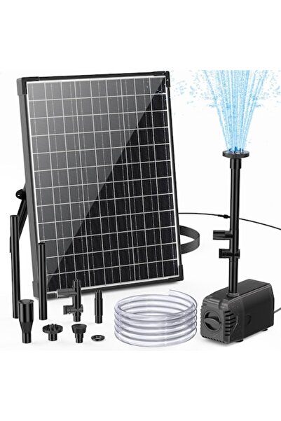 OEM Pompă solară pentru iaz de 20 W, 875 l/h, cu filtru și furtun de 2 m