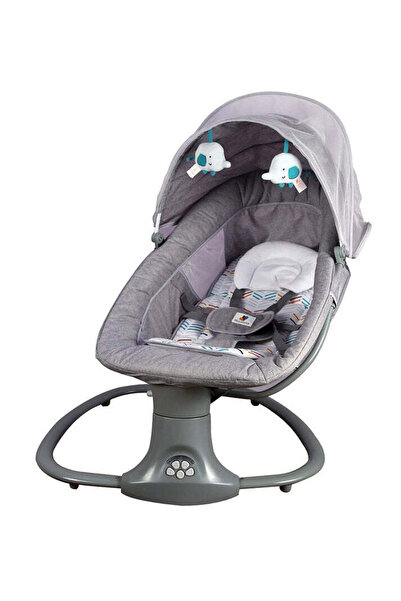 Tenzo Leagăn electric pentru bebeluși 0-18 kg cu mișcare laterală, Bluetooth, telecomandă și plasă de țânțari