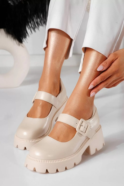 Zaira Дамски ежедневни бежови обувки от екокожа Rio #20959 - 36