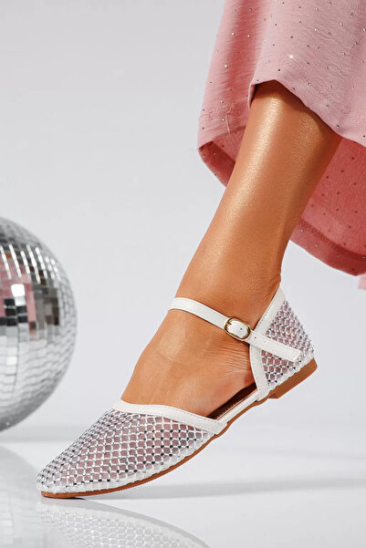 Zaira Balerini dama albi din material textil Anika #22119 - 40