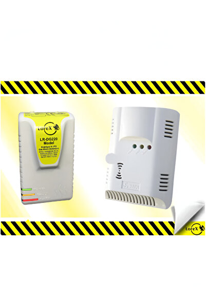 LOREX جهاز إنذار الغاز LR-DG220 + كاشف أول أكسيد الكربون 3MK-CO220 بجهد 220 فولت
