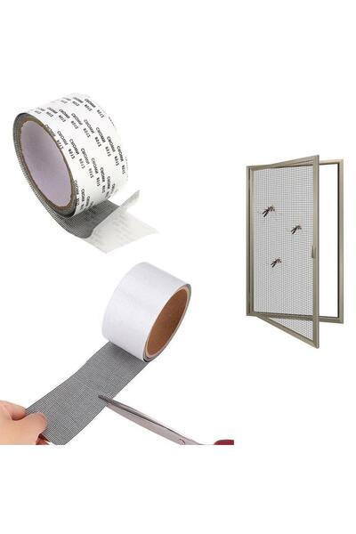 ORIGINAL DEALS Bandă adezivă de reparare pentru plase de țânțari, fibră de sticlă premium, 5 x 180 cm, neagră