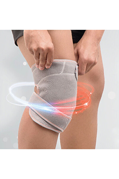 InnovaGoods Orteză de genunchi cu gel cu efect de rece și cald, gri