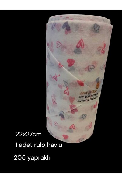 Akaworld KALP desenli Rulo Cilt Bakım Havlusu 21.5cm x 27cm de bir kopartmalı toplam 205 yapraklı rulo havlu