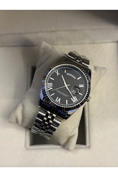 QUARTZ Erkek Rlx Model Çift Takvimli Çelik Kol Saati Hediye Kutusunda