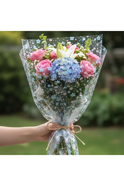 Ethic Solutions كيس تغليف سيلوفان 50×50 سم - ورقة تغليف شفافة سميكة كبيرة للهدايا وسلال الهدايا والأعمال اليدوية