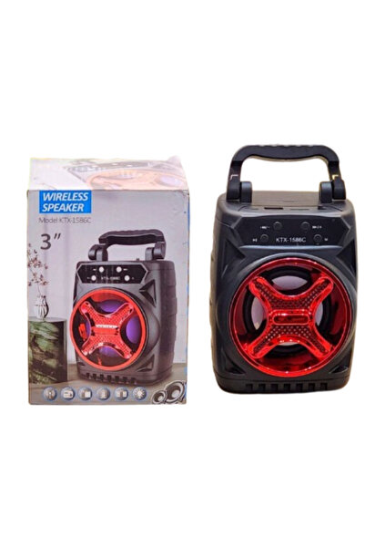 KTX Boxă Bluetooth wireless -1586C — Sunet puternic, radio FM, opțiuni multip...